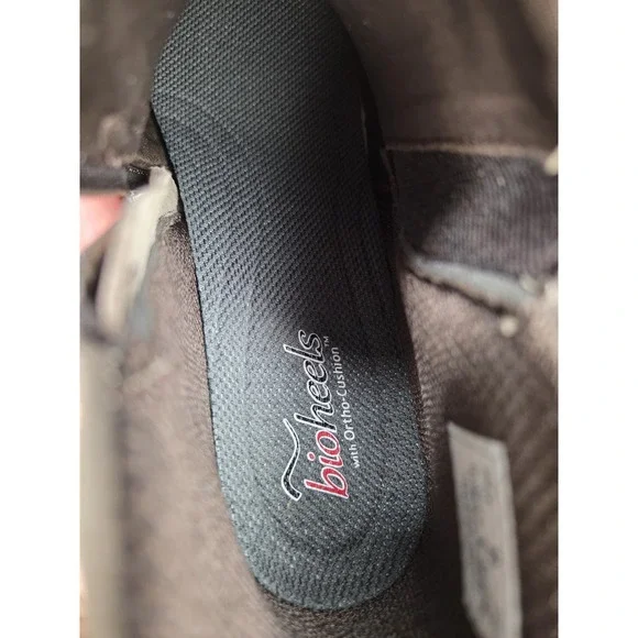 Orthofeet Bioheel Emma Ankle Boots Brown Taupe Leather Buckle Heel Size 9 X-wide - Picture 15 of 16